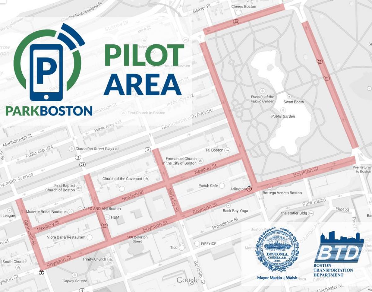 Boston parkeermeter kaart