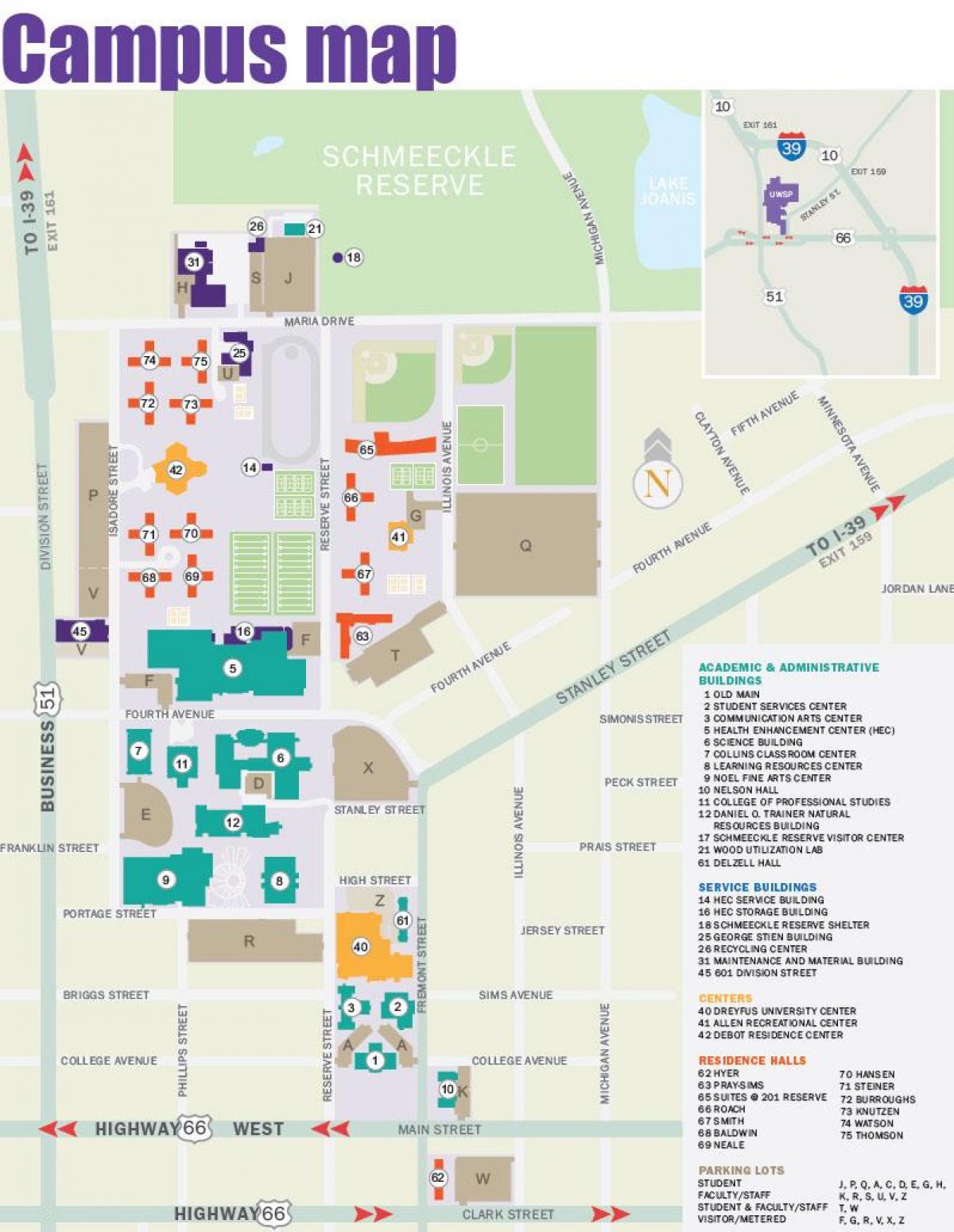 De Harvard medical school campus kaart