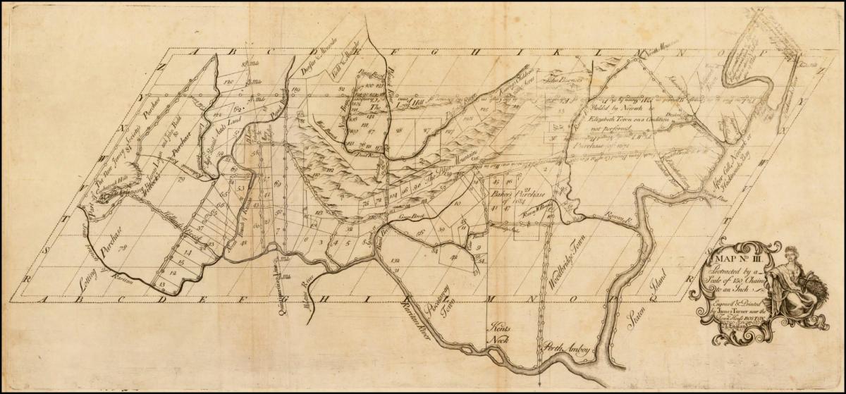 kaart van de koloniale Boston