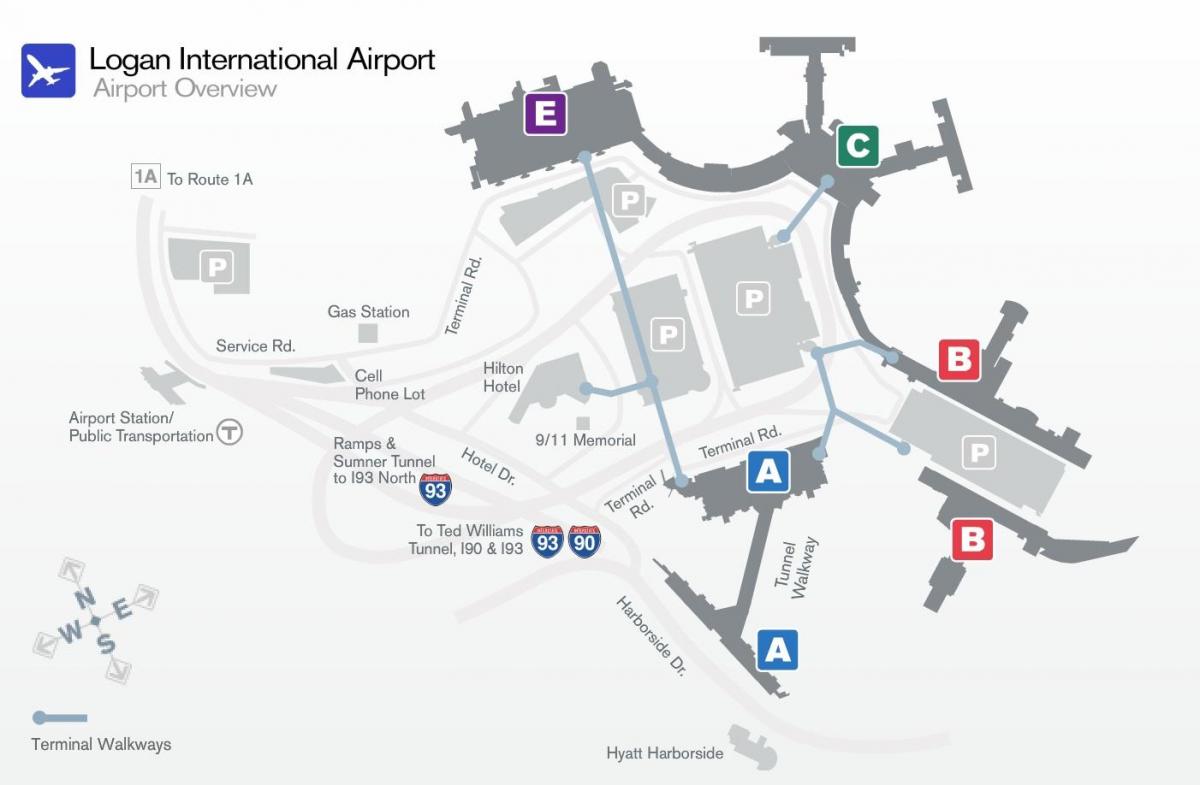 kaart van Logan airport terminal b