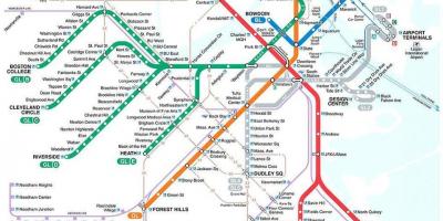 Kaart van de MBTA
