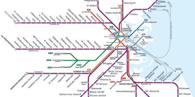 Boston treinstation kaart