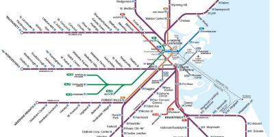 Woon-rail kaart Boston