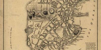 Kaart van de historische Boston